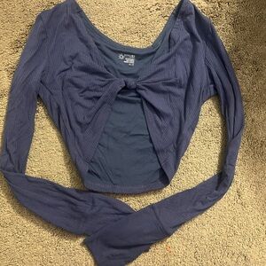 Aerie Blue Long Sleeve Top